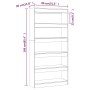 Estantería/divisor madera de ingeniería negro 80x30x166 cm de vidaXL, Librerías y estanterías - Ref: Foro24-811719, Precio: 7...