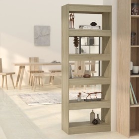 Sonoma oak engineered wood shelf/divider 60x30x166 cm by vidaXL, Bookcases and shelves - Ref: Foro24-811676, Price: 74,99 €, ...