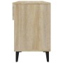 Mueble zapatero madera contrachapada roble Sonoma 102x35x55 cm de vidaXL, Zapateros y organizadores de calzado - Ref: Foro24-...