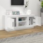 Mueble de TV madera contrachapada blanco brillo 102x35x45 cm de vidaXL, Muebles TV - Ref: Foro24-811796, Precio: 69,24 €, Des...