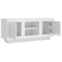 Mueble de TV madera contrachapada blanco brillo 102x35x45 cm de vidaXL, Muebles TV - Ref: Foro24-811796, Precio: 69,24 €, Des...