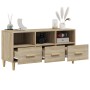 Oak-colored plywood TV cabinet 102x36x50 cm by vidaXL, TV Furniture - Ref: Foro24-812603, Price: 74,21 €, Discount: %