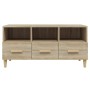 Oak-colored plywood TV cabinet 102x36x50 cm by vidaXL, TV Furniture - Ref: Foro24-812603, Price: 74,21 €, Discount: %