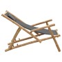 Bamboo and Dark Gray Canvas Beach Chair by vidaXL, Garden chairs - Ref: Foro24-318595, Price: 74,99 €, Discount: %