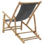 Strandstuhl aus Bambus und dunkelgrauem Segeltuch von vidaXL, Gartenstühle - Ref: Foro24-318595, Preis: 74,99 €, Rabatt: %