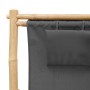 Bamboo and Dark Gray Canvas Beach Chair by vidaXL, Garden chairs - Ref: Foro24-318595, Price: 74,99 €, Discount: %