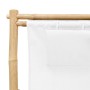 Silla de playa de bambú y lona blanco crema de vidaXL, Sillas de jardín - Ref: Foro24-318594, Precio: 52,99 €, Descuento: %