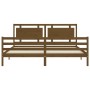 Honey brown solid wood bed frame and headboard 200x200 cm by vidaXL, Beds and slatted bases - Ref: Foro24-3194074, Price: 179...