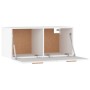 White engineered wood wall cabinet 80x35x36.5 cm by vidaXL, Shelves and shelves - Ref: Foro24-812924, Price: 40,99 €, Discoun...