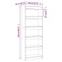 Concrete gray engineered wood shelf/divider 60x30x166 cm by vidaXL, Bookcases and shelves - Ref: Foro24-811677, Price: 74,90 ...