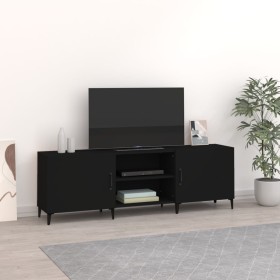 Black engineered wood TV cabinet 150x30x50 cm by vidaXL, TV Furniture - Ref: Foro24-812628, Price: 106,99 €, Discount: %