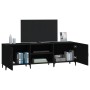 Black engineered wood TV cabinet 150x30x50 cm by vidaXL, TV Furniture - Ref: Foro24-812628, Price: 106,89 €, Discount: %