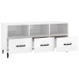 Hochglanzweißer TV-Schrank aus Sperrholz, 102 x 35 x 50 cm von vidaXL, TV-Möbel - Ref: Foro24-812615, Preis: 60,97 €, Rabatt: %