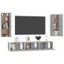 Juego de muebles de salón 5 piezas gris hormigón de vidaXL, Muebles TV - Ref: Foro24-3079063, Precio: 187,08 €, Descuento: %