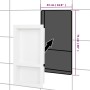 Shower niche with 2 glossy white compartments 41x51x10 cm by vidaXL, Shower walls and screens - Ref: Foro24-151398, Price: 74...