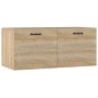 Sonoma oak engineered wood wall cabinet 80x36.5x35 cm by vidaXL, Shelves and shelves - Ref: Foro24-812936, Price: 64,99 €, Di...