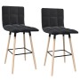 Kitchen stools 2 units black fabric by vidaXL, Kitchen stools - Ref: Foro24-338658, Price: 101,99 €, Discount: %