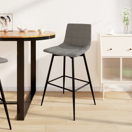 Light Gray Velvet Kitchen Stool by vidaXL, Kitchen stools - Ref: Foro24-338606, Price: 69,99 €, Discount: %