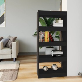 Plywood black shelf/divider 60x30x135 cm by vidaXL, Bookcases and shelves - Ref: Foro24-811665, Price: 56,99 €, Discount: %