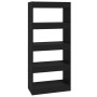 Plywood black shelf/divider 60x30x135 cm by vidaXL, Bookcases and shelves - Ref: Foro24-811665, Price: 56,99 €, Discount: %