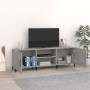 Concrete gray engineered wood TV cabinet 150x30x50 cm by vidaXL, TV Furniture - Ref: Foro24-812631, Price: 74,14 €, Discount: %