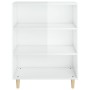 Aparador madera contrachapada blanco brillante 69,5x32,5x90 cm de vidaXL, Aparadores - Ref: Foro24-812246, Precio: 52,62 €, D...