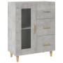 Aparador de madera de ingeniería gris hormigón 69,5x34x90 cm de vidaXL, Aparadores - Ref: Foro24-812208, Precio: 87,75 €, Des...