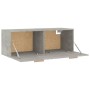 Wandschrank aus betongrauem Sperrholz, 100 x 36,5 x 35 cm von vidaXL, Schließfächer und Lagerschränke - Ref: Foro24-812946, P...