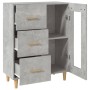 Aparador de madera de ingeniería gris hormigón 69,5x34x90 cm de vidaXL, Aparadores - Ref: Foro24-812208, Precio: 87,75 €, Des...