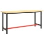 Matte black and red metal workbench structure 170x50x79cm by vidaXL, Table legs - Ref: Foro24-151452, Price: 88,37 €, Discoun...