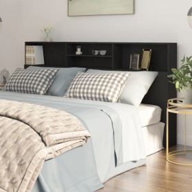 Mueble cabecero negro 200x19x103,5 cm de vidaXL, Cabeceros y pies de cama - Ref: Foro24-811890, Precio: 84,99 €, Descuento: %