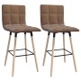 Kitchen stools 2 units taupe gray fabric by vidaXL, Kitchen stools - Ref: Foro24-338655, Price: 101,99 €, Discount: %