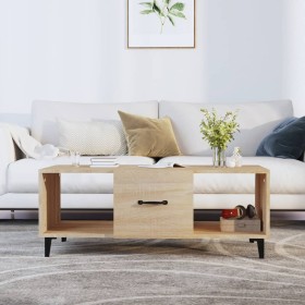 Oak Sonoma plywood coffee table 102x50x40 cm by vidaXL, Coffee table - Ref: Foro24-812702, Price: 62,75 €, Discount: %