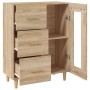 Aparador de madera de ingeniería roble Sonoma 69,5x34x90 cm de vidaXL, Aparadores - Ref: Foro24-812207, Precio: 114,72 €, Des...