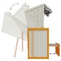 Silla playa Strandkorb dosel ratán sintético madera blanco gris de vidaXL, Tumbonas - Ref: Foro24-318654, Precio: 201,53 €, D...