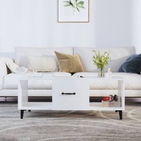 Couchtisch aus glänzend weißem Sperrholz, 102 x 50 x 40 cm von vidaXL, Couchtisch - Ref: Foro24-812705, Preis: 45,99 €, Rabat...