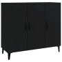 Black engineered wood sideboard 90x34x80 cm by vidaXL, Sideboards - Ref: Foro24-812502, Price: 91,89 €, Discount: %