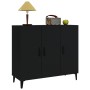 Black engineered wood sideboard 90x34x80 cm by vidaXL, Sideboards - Ref: Foro24-812502, Price: 91,89 €, Discount: %