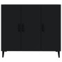 Black engineered wood sideboard 90x34x80 cm by vidaXL, Sideboards - Ref: Foro24-812502, Price: 91,89 €, Discount: %