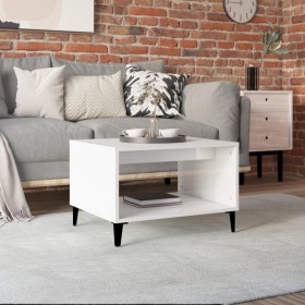 Plywood white glossy coffee table 60x50x40 cm by vidaXL, Coffee table - Ref: Foro24-812687, Price: 34,24 €, Discount: %