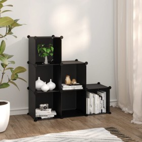 Cube shelf with 6 compartments black PP by vidaXL, Shoe racks and shoe organizers - Ref: Foro24-340548, Price: 32,78 €, Disco...