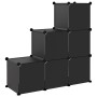 Cube shelf with 6 compartments black PP by vidaXL, Shoe racks and shoe organizers - Ref: Foro24-340548, Price: 38,61 €, Disco...