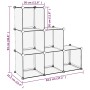 Cube shelf with 6 compartments black PP by vidaXL, Shoe racks and shoe organizers - Ref: Foro24-340548, Price: 38,61 €, Disco...