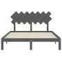 Estructura de cama matrimonio con cabecero madera maciza gris de vidaXL, Camas y somieres - Ref: Foro24-3193733, Precio: 156,...