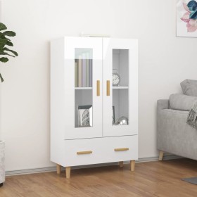 Glossy white plywood sideboard 70x31x115cm by vidaXL, Sideboards - Ref: Foro24-812552, Price: 94,99 €, Discount: %