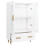 Aparador de madera contrachapada blanco brillante 70x31x115cm de vidaXL, Aparadores - Ref: Foro24-812552, Precio: 94,99 €, De...