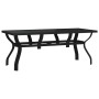 Mesa de jardín acero y vidrio negro 180x80x70 cm de vidaXL, Mesas de jardín - Ref: Foro24-318769, Precio: 168,99 €, Descuento: %