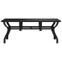 Mesa de jardín acero y vidrio negro 180x80x70 cm de vidaXL, Mesas de jardín - Ref: Foro24-318769, Precio: 168,99 €, Descuento: %