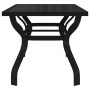 Mesa de jardín acero y vidrio negro 180x80x70 cm de vidaXL, Mesas de jardín - Ref: Foro24-318769, Precio: 168,99 €, Descuento: %