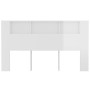 Mueble cabecero blanco brillante 180x18,5x104,5 cm de vidaXL, Cabeceros y pies de cama - Ref: Foro24-811949, Precio: 56,87 €,...